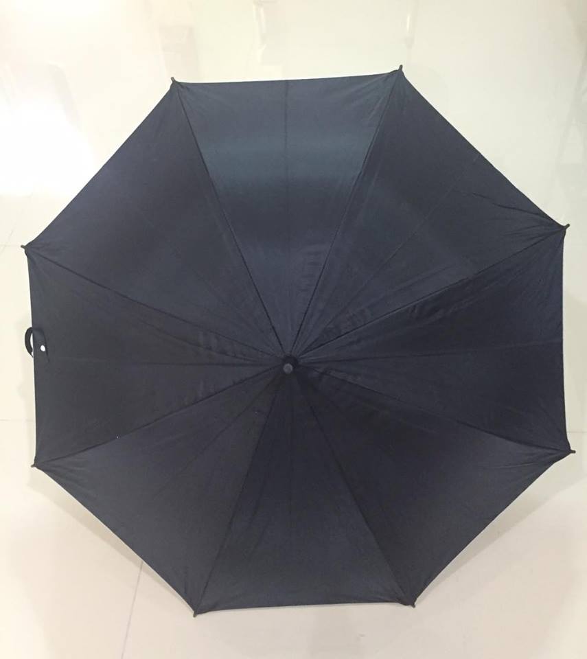 ร่มพระสีดำ ตอนเดียว 24 นิ้ว ผ้า UV โครงโลหะ ออโต้เปิด ปลอกPVC