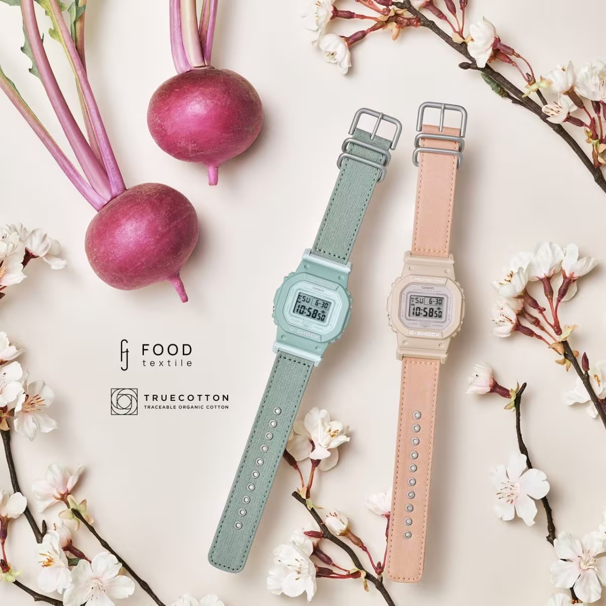 นาฬิกา Casio G-Shock มินิ Special Color TRUECOTTON Cloth Band series รุ่น GMD-S5600CT-4 ของแท้ รับประกัน1ปี