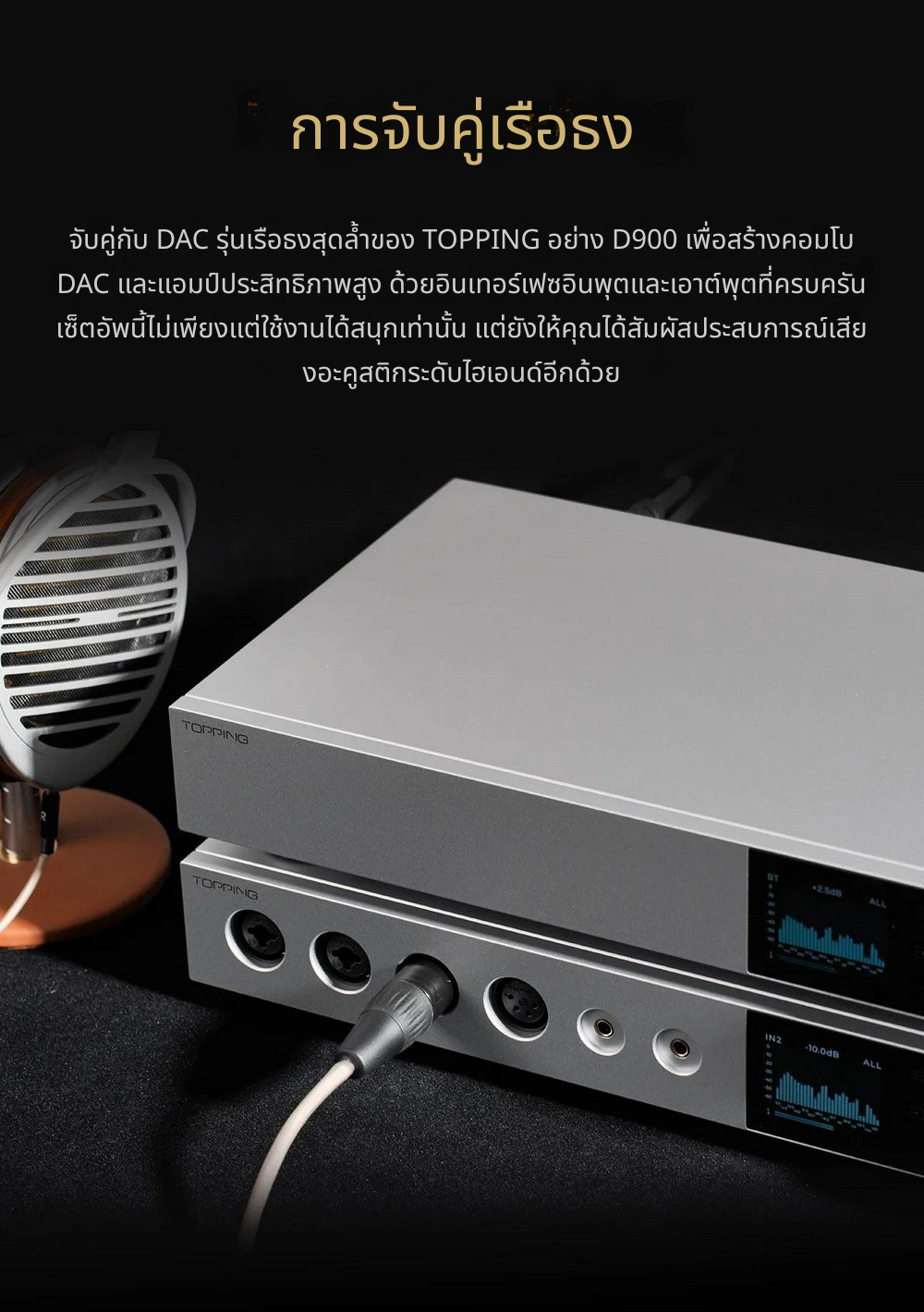 Topping A900 แอมป์หูฟังตั้งโต๊ะระดับสุดยอดเรือธง กำลังขับสูง เสียงแม่นยำ รองรับ Hi-Res ประกันศูนย์ไทย