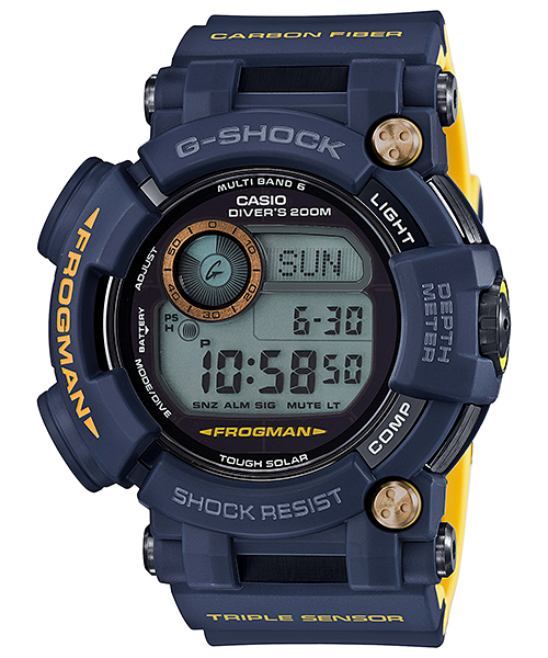 นาฬิกา คาสิโอ Casio G-Shock FROGMAN 3-sensors Limited Master of G ชุด Master in Navy Blue series รุ่น GWF-D1000NV-2 "Made in Japan" [Only Japan Limited] (นำเข้า Japan ไม่วางขายในไทย) ของแท้ รับประกัน 1 ปี
