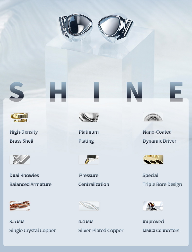 ขาย Shanling ME500S หูฟัง Hybrid 3 ไดรเวอร์ 2BA+1DD ประกันศูนย์ไทย