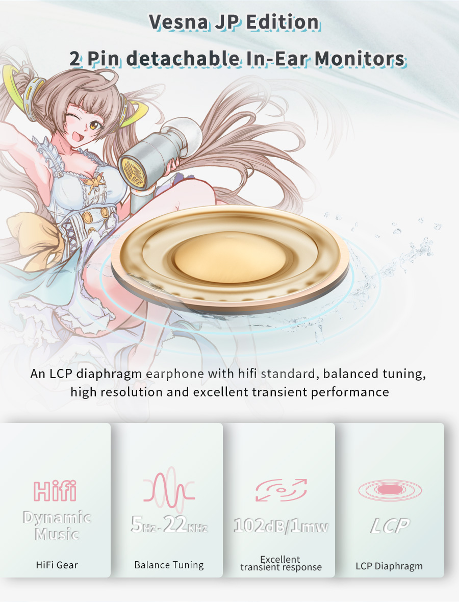 Astrotec Vesna EVO หูฟังอินเอียร์ที่ใช้ LCP Diaphragm จากญี่ปุ่น