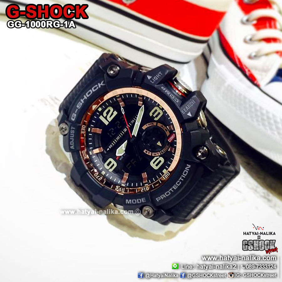 นาฬิกา Casio G-Shock MUDMASTER Twin Sensor Vintage Rose Gold series รุ่น GG-1000RG-1A ของแท้ รับประกัน1ปี