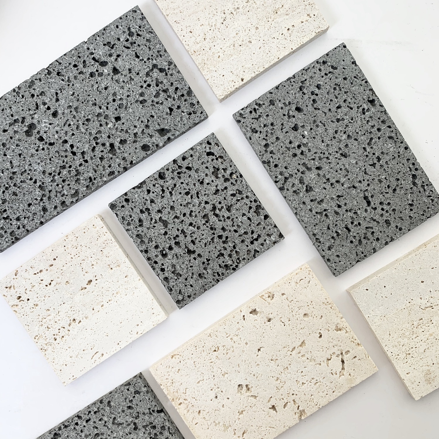 พร็อพแผ่นหินตัด Travertine พร็อพถ่ายรูป Stone Display Prop มี 2 สี 2 ขนาดให้เลือก