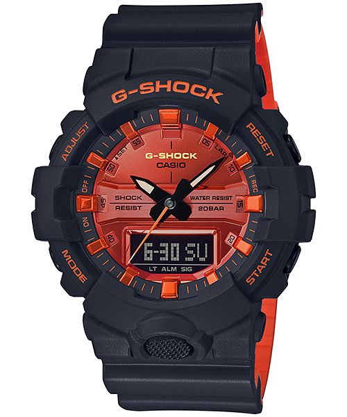 นาฬิกา Casio G-Shock Limited Bright Orange Color series รุ่น GA-800BR-1A ของแท้ รับประกัน1ปี