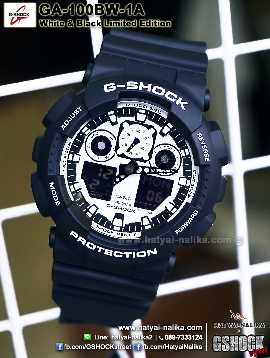 นาฬิกา Casio G-Shock Limited WHITE & BLACK series รุ่น GA-100BW-1A ของแท้ รับประกัน1ปี