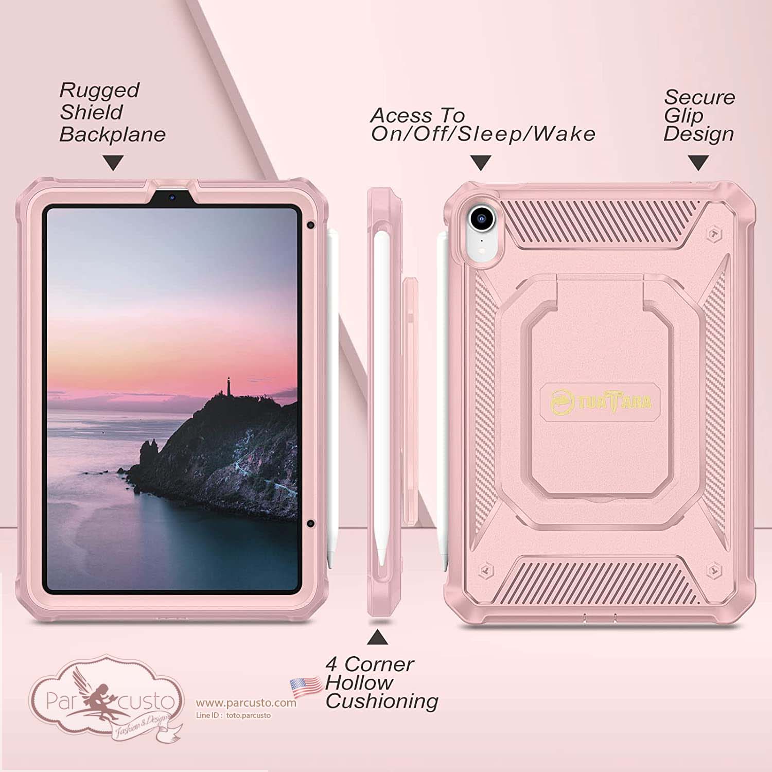 เคสกันกระแทก Apple iPad mini 6 2021 [Tuatara Magic Ring] จาก Fintie [Pre-order USA]