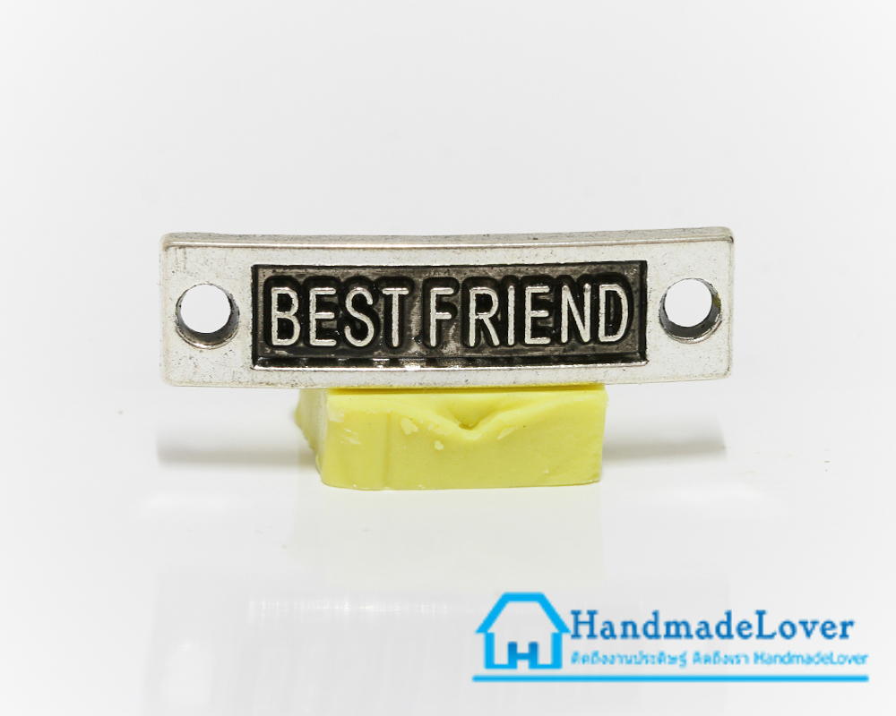 จี้โลหะ สีเงิน ป้าย BEST FRIEND