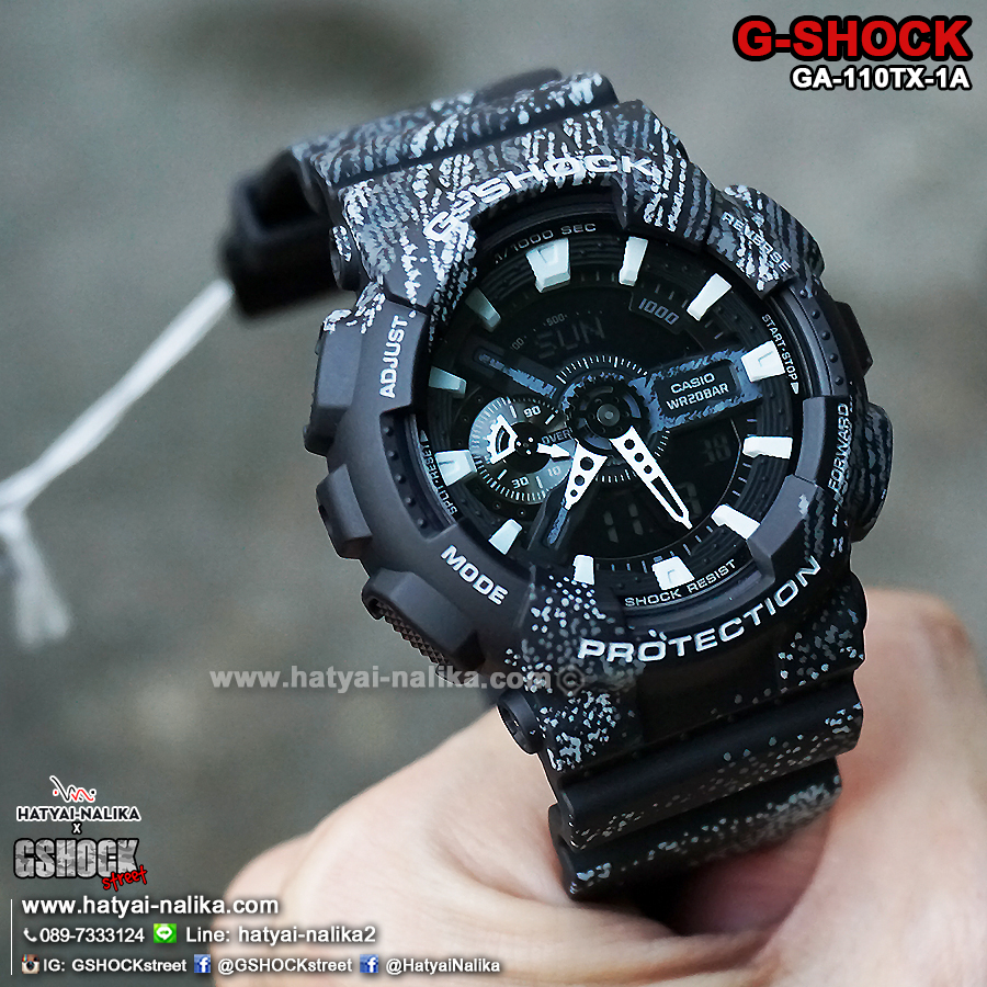 นาฬิกา Casio G-Shock GA-110TX Textile pattern series รุ่น GA-110TX-1A ของแท้ รับประกัน1ปี