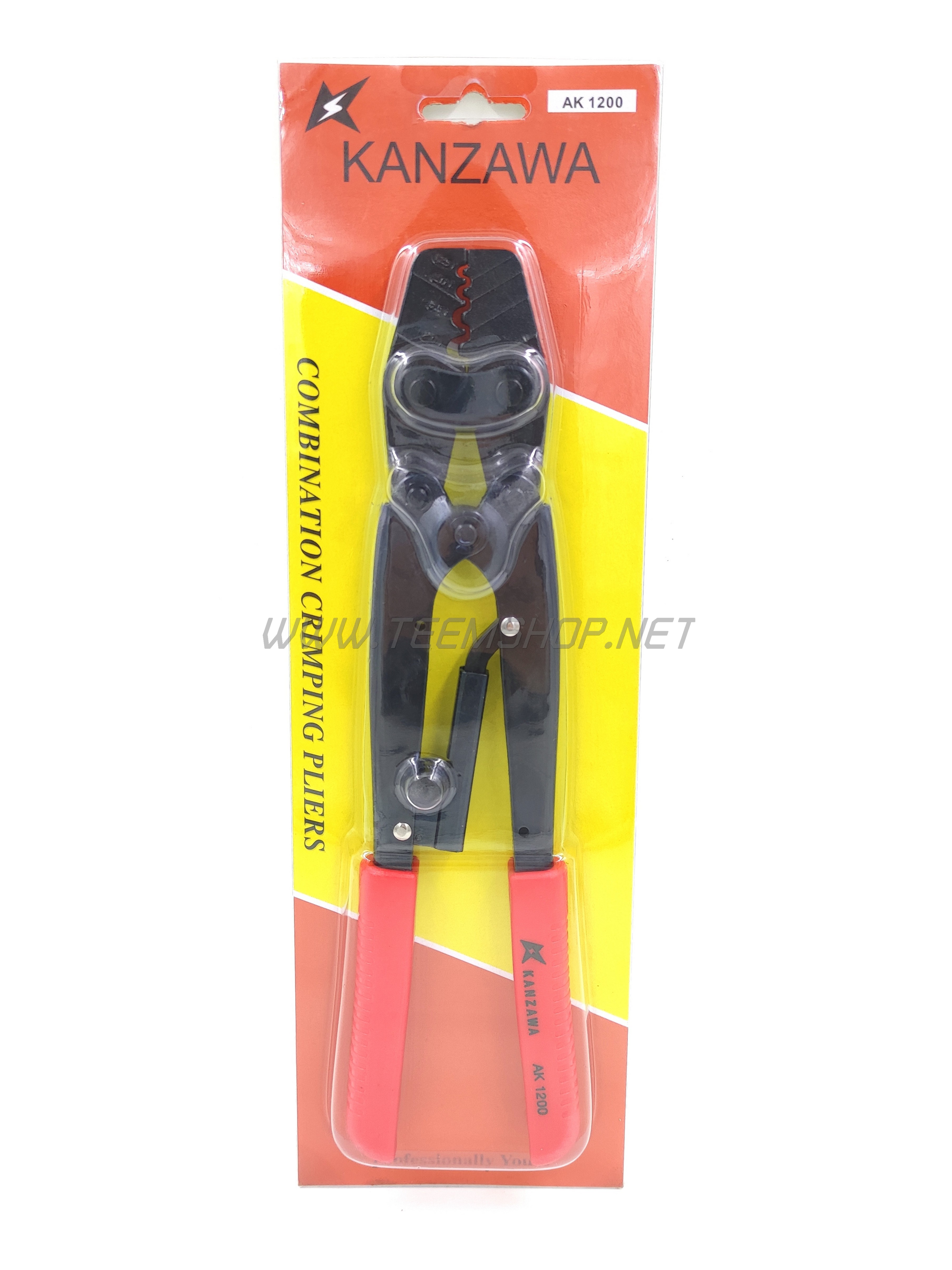 KANZAWA คีมย้ำหัวสาย NO.AK1200 ย้ำหางปลา Made in Taiwan