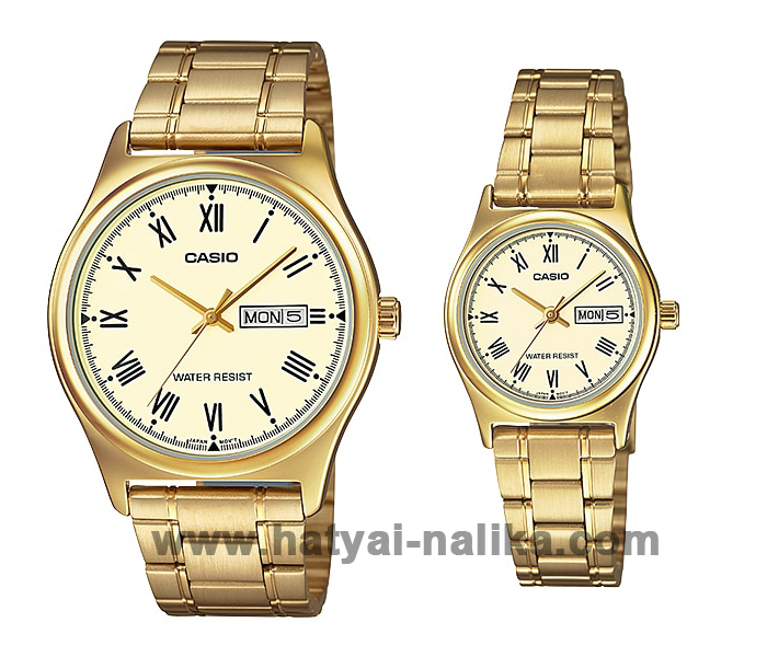 นาฬิกา คาสิโอ Casio SETคู่รัก รุ่น MTP-V006G-9B+LTP-V006G-9B ของแท้ รับประกัน1ปี