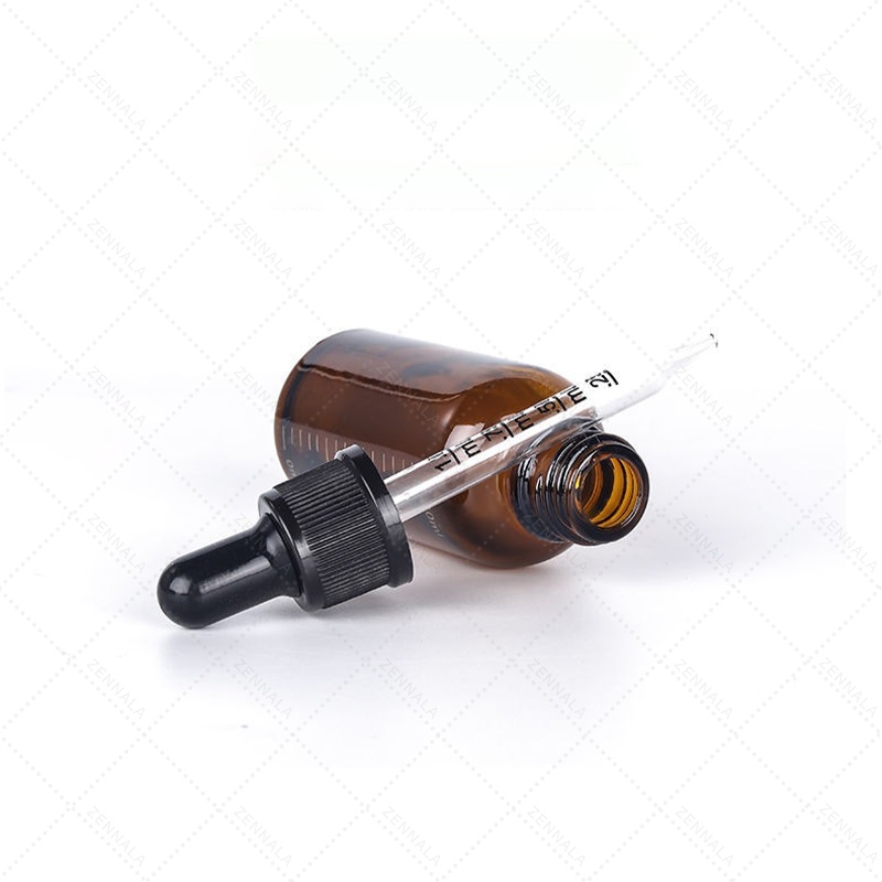 ขวดหยดสีชา ขวดแก้ว หลอดหยดมีสเกล Amber Glass Dropper Bottle