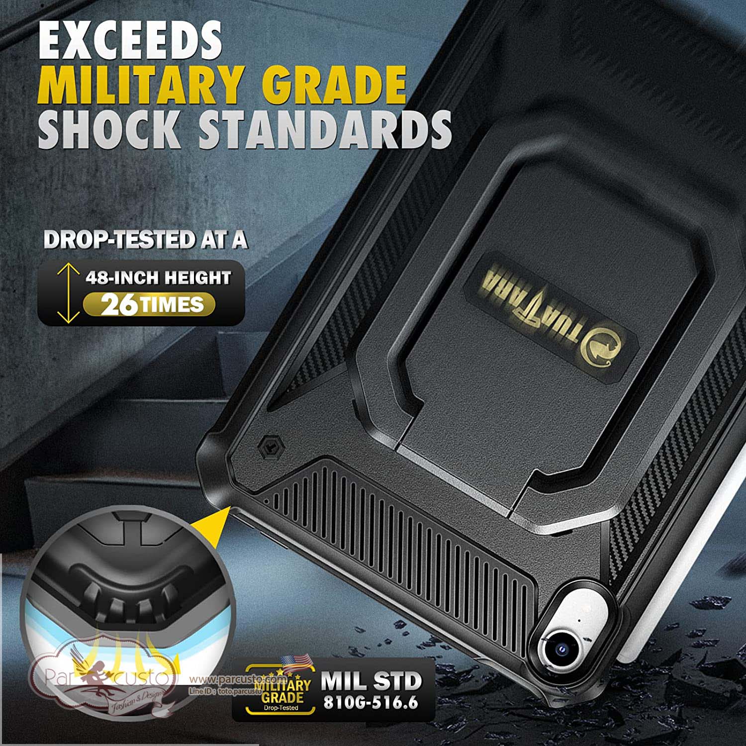 เคสกันกระแทก Apple iPad mini 6 2021 [Tuatara Magic Ring] จาก Fintie [Pre-order USA]