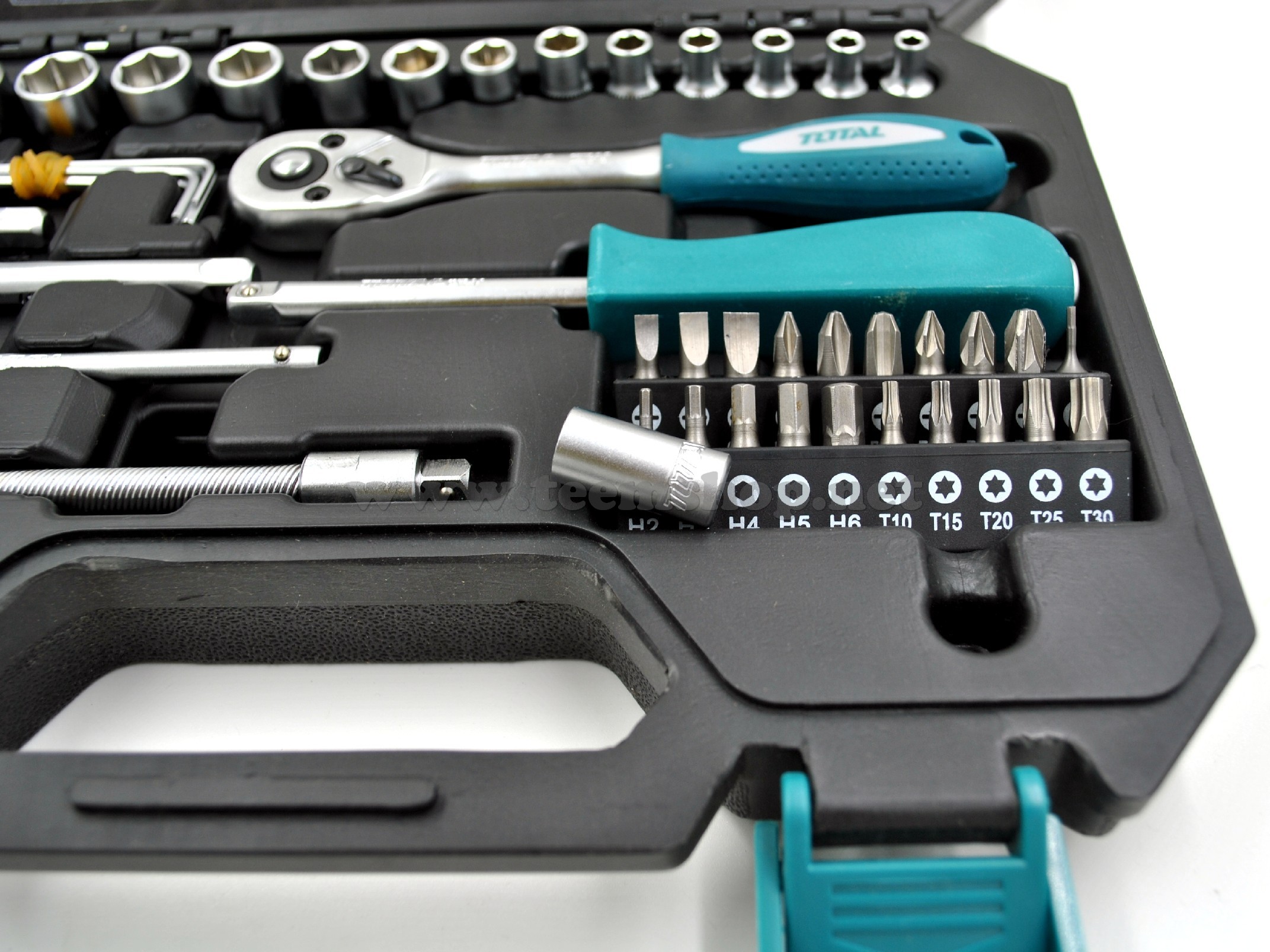 TOTAL บล็อกชุด 2หุน 1/4" 6เหลี่ยม 45ชิ้น THT-141451