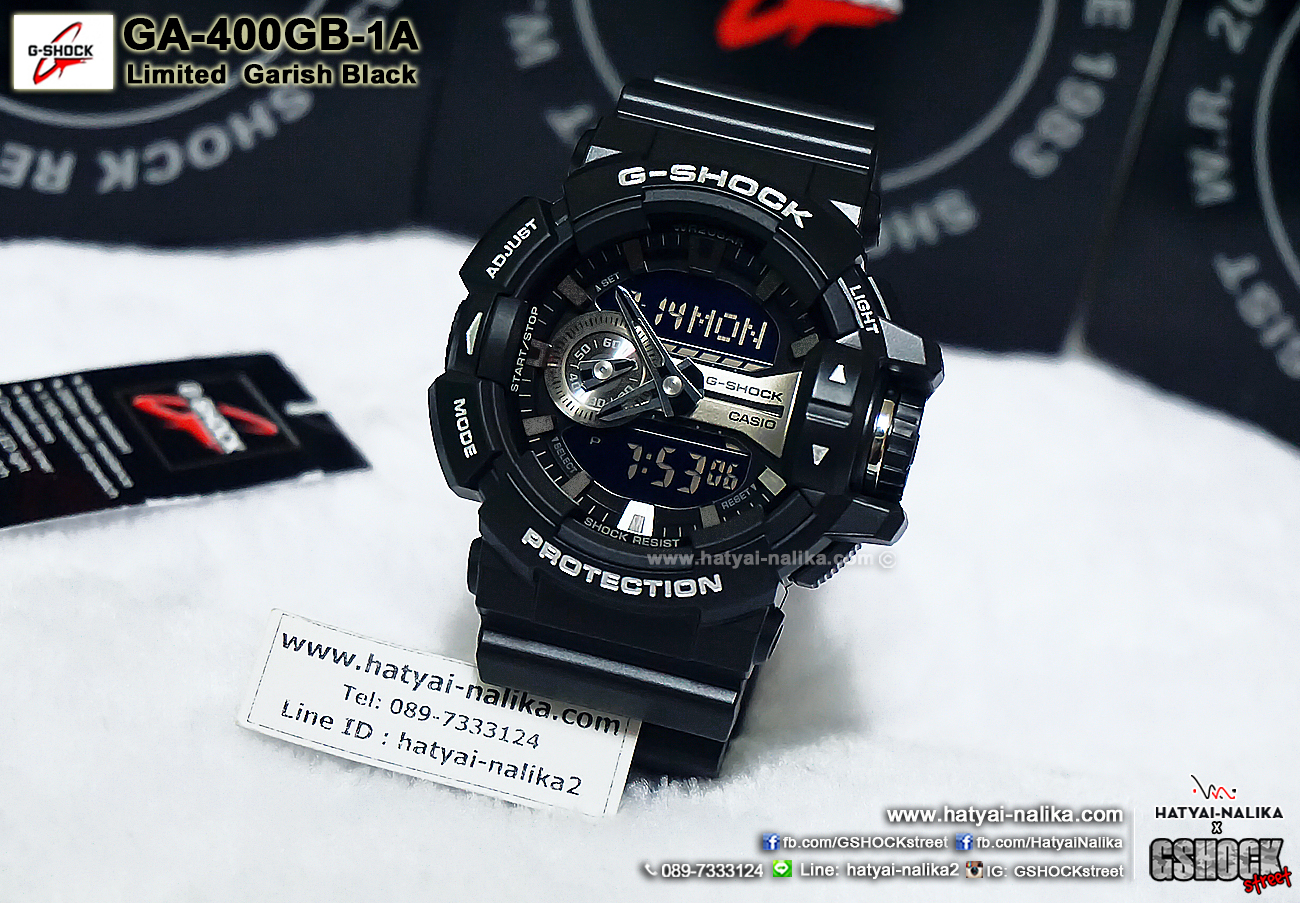 นาฬิกา Casio G-Shock Limited Garish Black & Gold Series รุ่น GA-400GB-1A สีดำเงิน ของแท้ รับประกัน1ปี