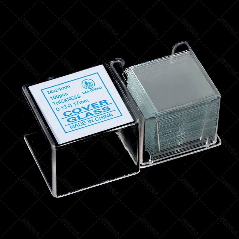 กระจกปิดสไลด์ Microscope 24x24mm square