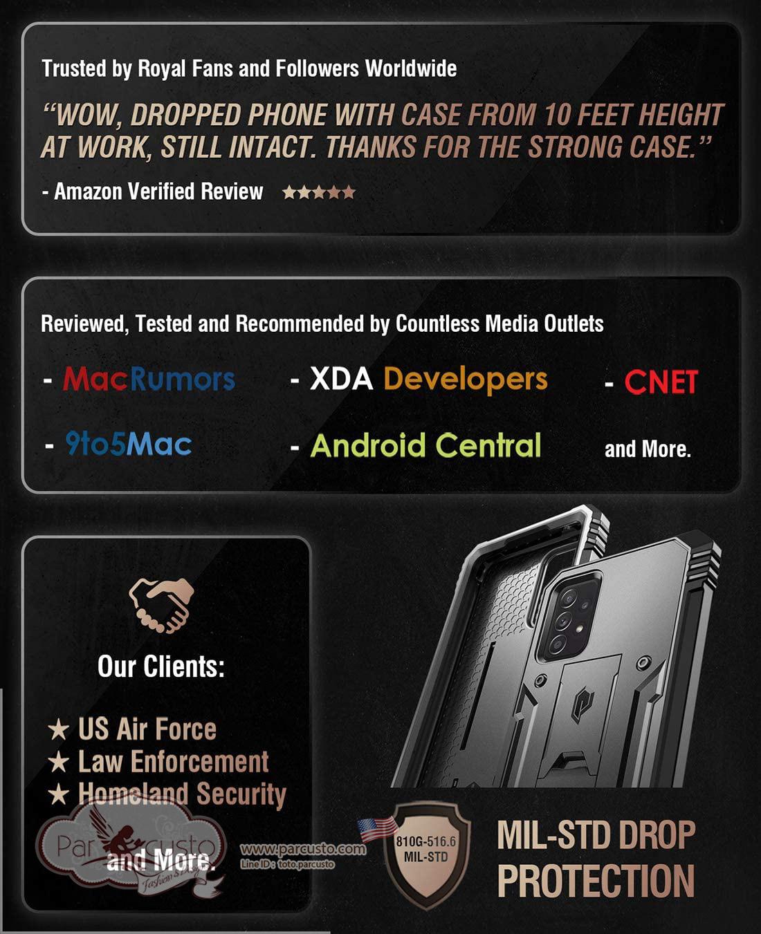 เคสกันกระแทก Samsung Galaxy A52 4G & 5G [Revolution Series] จาก Poetic [Pre-order USA]