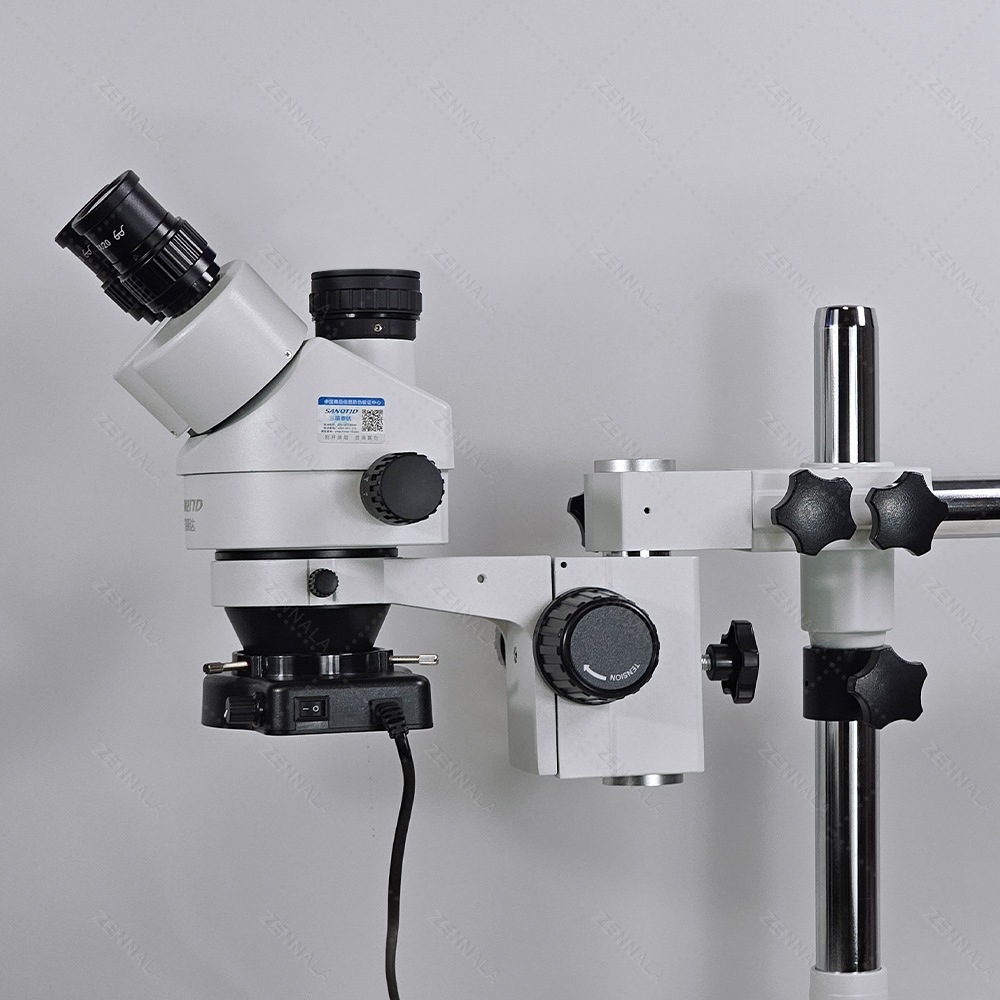 กล้องจุลทรรศน์ แบบมีแขน SANQTID trinocular stereo 7-45x Full HD รุ่น ZSA-45-HD