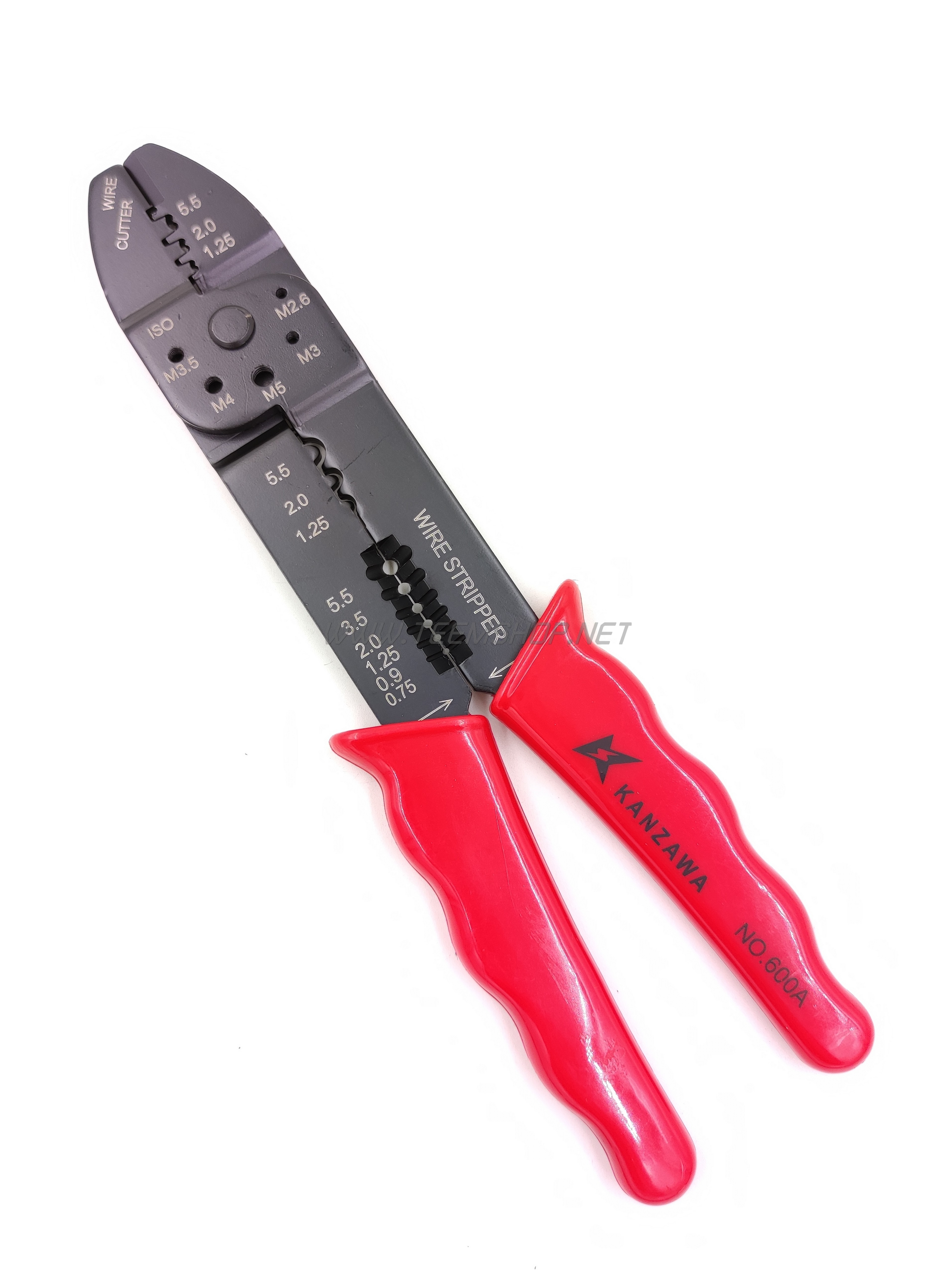 KANZAWA คีมย้ำหัวสาย NO.600A ย้ำหางปลา Made in Taiwan