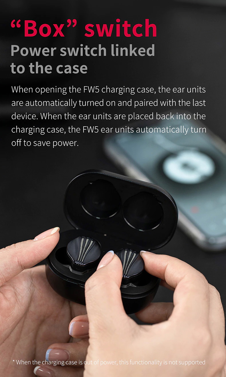 FiiO FW5 หูฟัง TWS หูฟัง 3 ไดรเวอร์ 2BA+1DD ประกันศูนย์ไทย