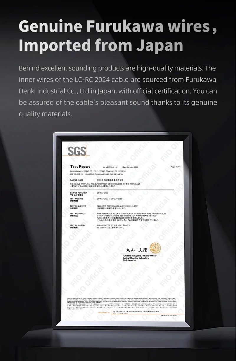 FiiO LC-RC 2024 รุ่นใหม่ปี 2024 สายอัพเกรดหูฟังทองแดงผลึกเดี่ยว Furukawa ถอดเปลี่ยนปลั๊กได้ ประกันศูนย์ไทย