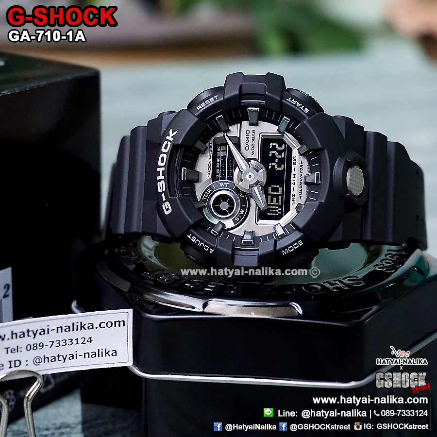 นาฬิกา คาสิโอ Casio G-Shock Standard ANALOG-DIGITAL รุ่น GA-710-1A ของแท้ รับประกัน 1 ปี