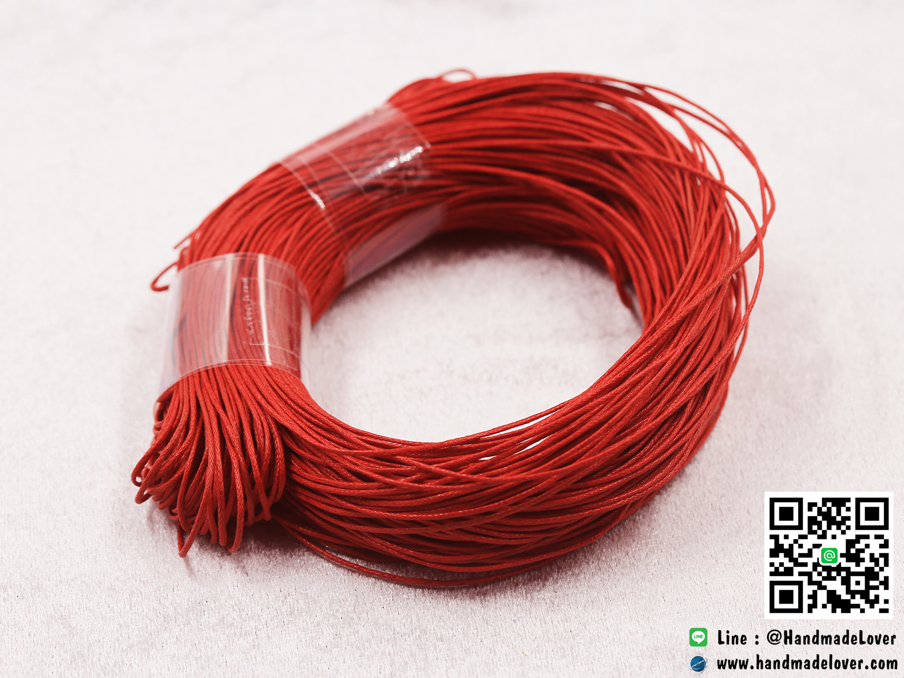 เชือกคอตตอน ขนาด 1 mm. สีแดง