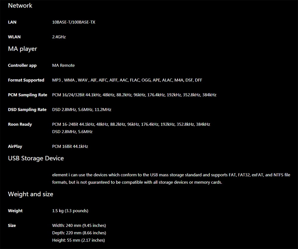 ขาย Matrix Audio Element i DAP+DAC+AMP ครบจบในตัวเดียว