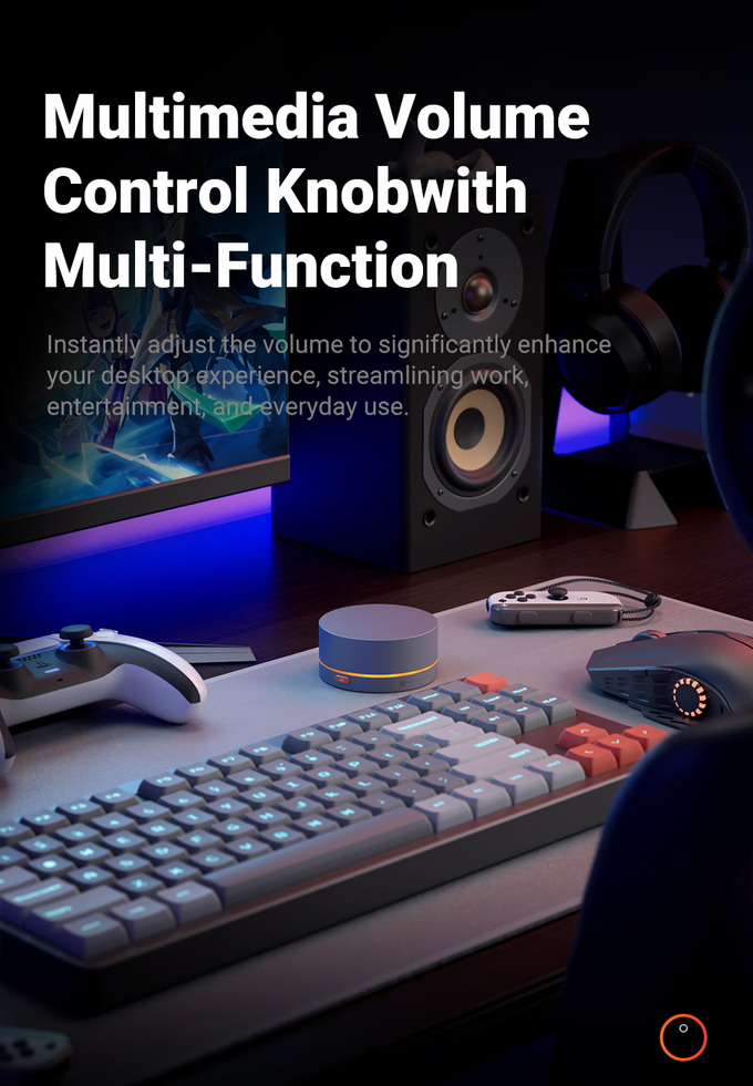 Fosi Audio VOL20 ปุ่มควบคุมระดับเสียงมัลติมีเดียผ่านบลูทูธพร้อมไฟ RGB ประกันศูนย์ไทย