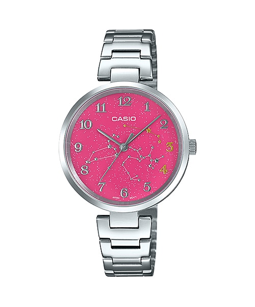 นาฬิกา Casio STANDARD Analog-Ladies' รุ่น LTP-E01D-4A (หน้าปัดลวดลายจักรราศี) ของแท้ รับประกัน 1 ปี