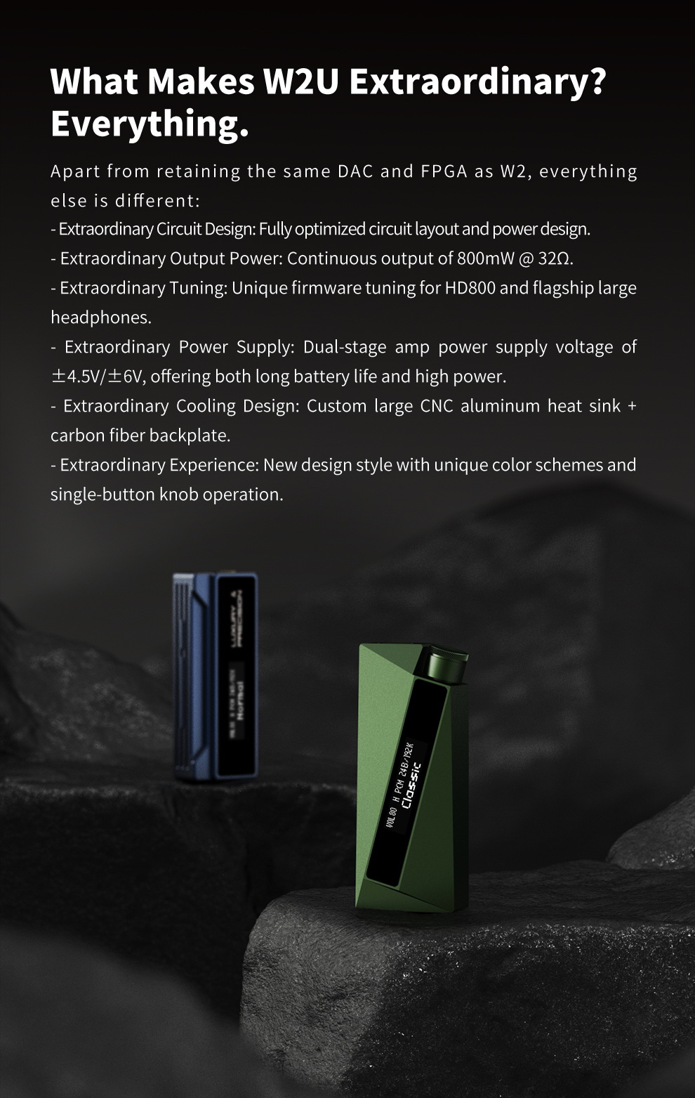 luxury & precision W2U DAC/AMP พกพา ชิป CS43131 x2 รองรับ PCM 32bit/384 kHz, DSD256 ประกันศูนย์ไทย