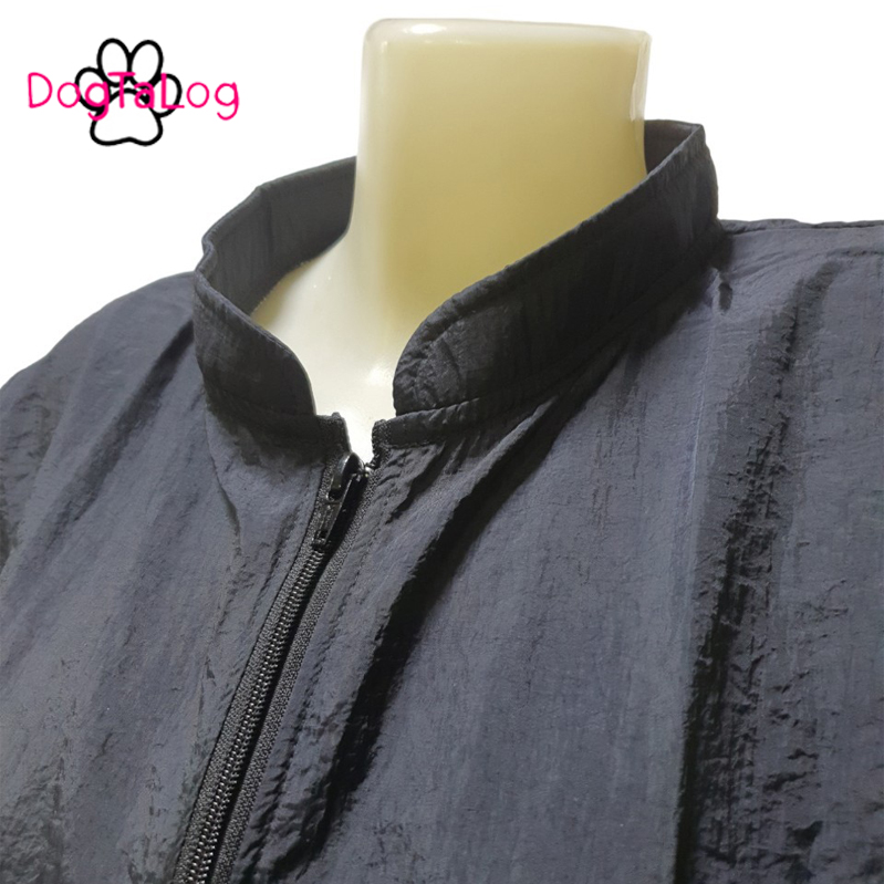 Dogtalog Groomer Apparel เสื้อคลุมผ้าร่ม เสื้อคลุมตัดขน เสื้อคลุมช่าง เสื้อคลุมกันเปื้อน สีดำ