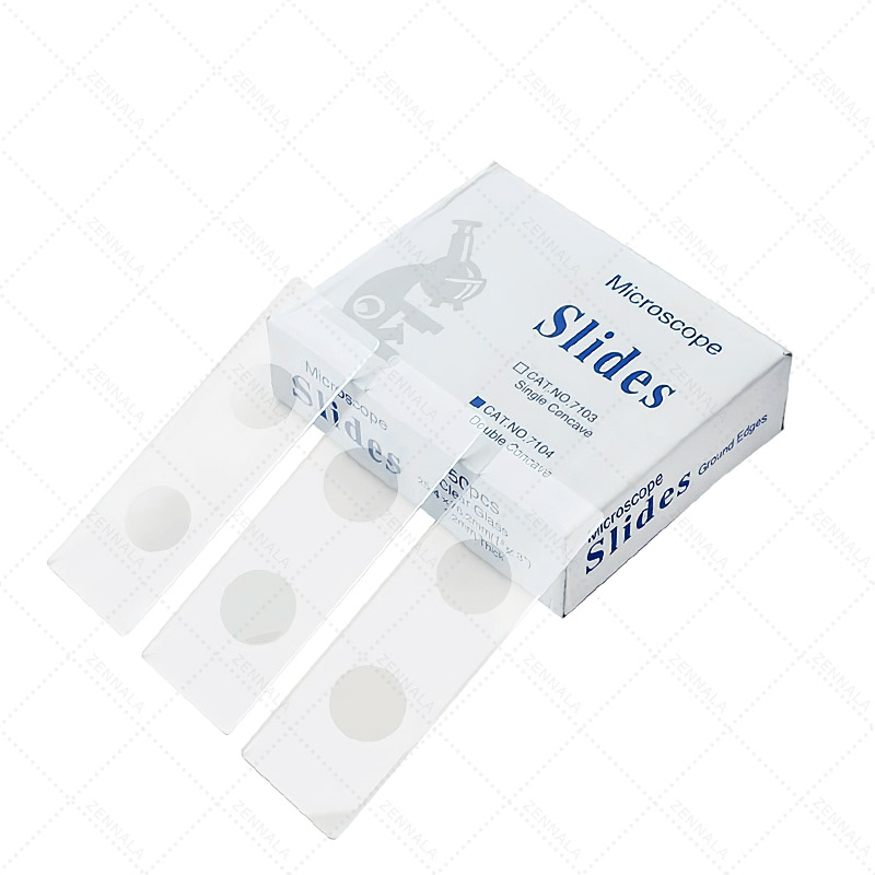 กระจกสไลด์ Microscope แบบ 2 หลุม Double Concave