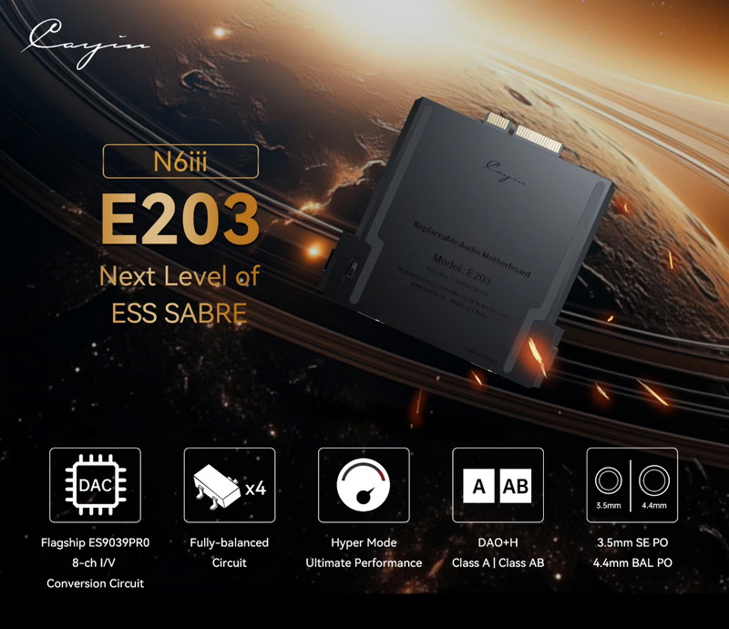 Cayin Board E203 เมนบอร์ดเสียงสำหรับ N6III พร้อมชิป DAC ESS SABRE ES9039Pro ประกันศูนย์ไทย