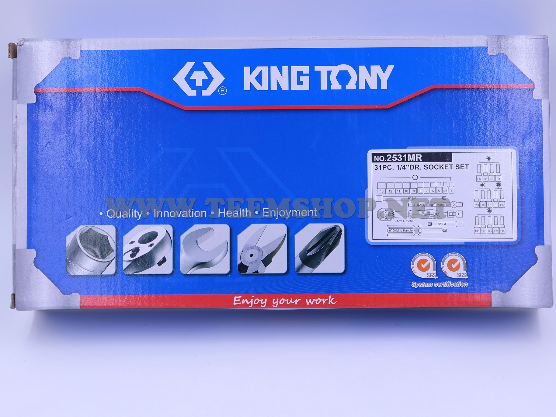 KINGTONY บล็อกชุด รู 1/4" 31 ตัวชุด NO.2531MR Made in Taiwan