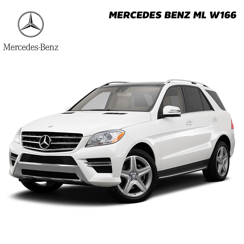 พรมรถยนต์ 6D รถ MERCEDES BENZ ML 350 รหัสตัวถัง W166 ปี 2012-2016 ชุดภายในห้องโดยสาร จำนวน 3 ชิ้น