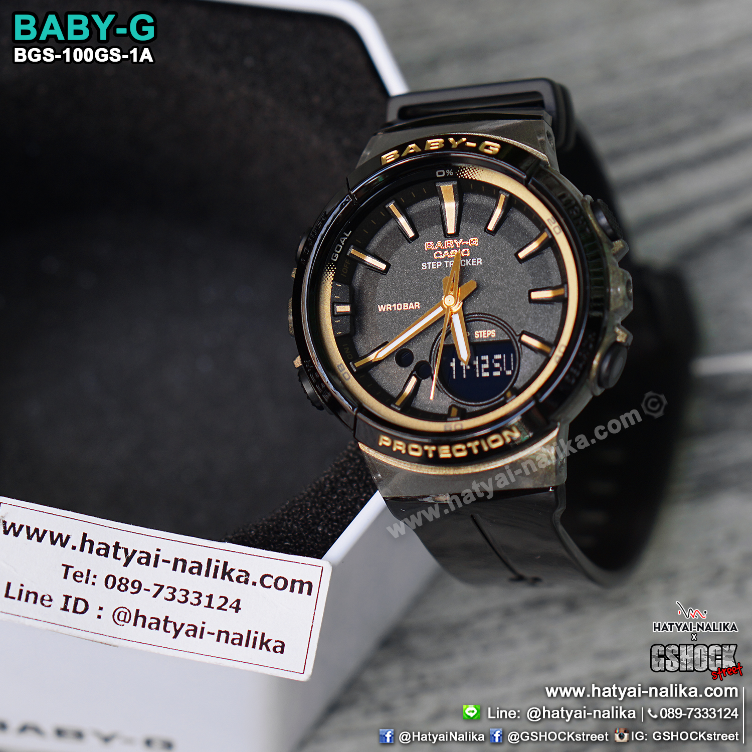 นาฬิกา Casio Baby-G for Running BGS-100GS Glamorous Sporty series รุ่น BGS-100GS-1A ของแท้ รับประกัน1ปี