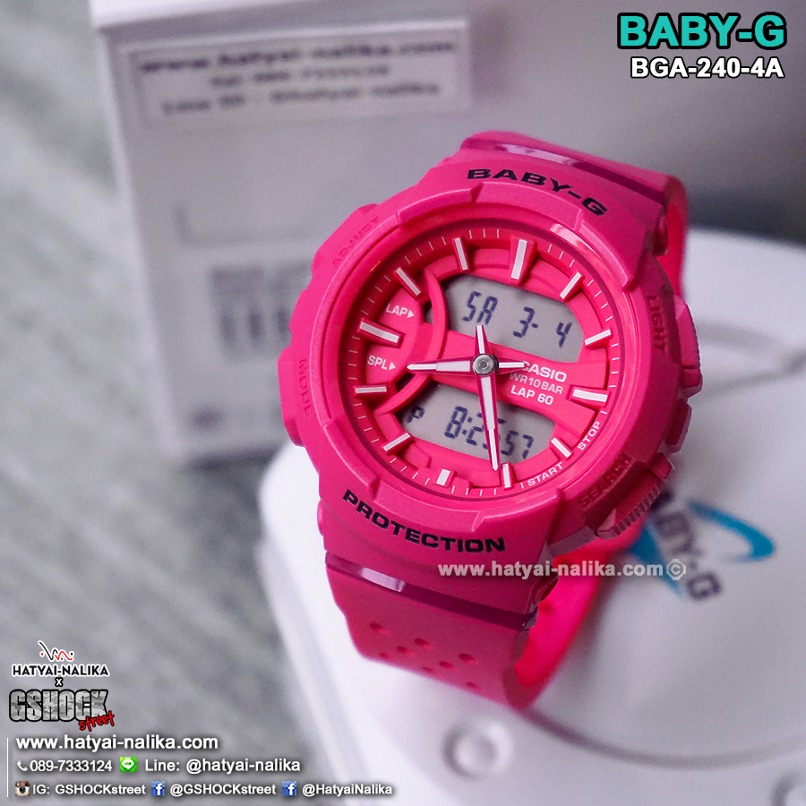 นาฬิกา Casio Baby-G for Running BGA-240 series รุ่น BGA-240-4A ของแท้ รับประกัน1ปี
