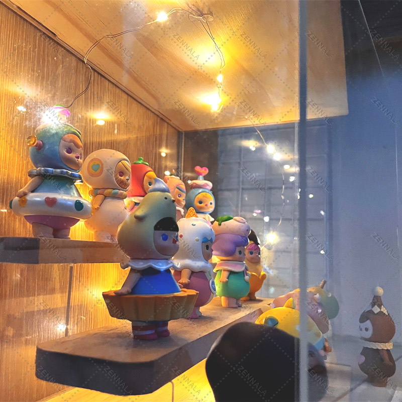 ชั้นวางโมเดล ฐานไม้