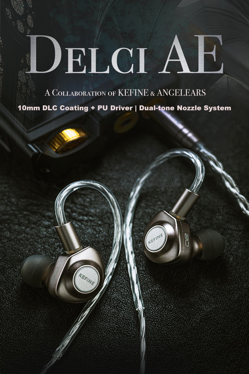 KEFINE DelciAE หูฟัง IEMs ไดรเวอร์ Dynamic 10 มม. ไดอะแฟรม DLC+PU เปลี่ยนท่อนำเสียงได้ ประกันศูนย์ไทย