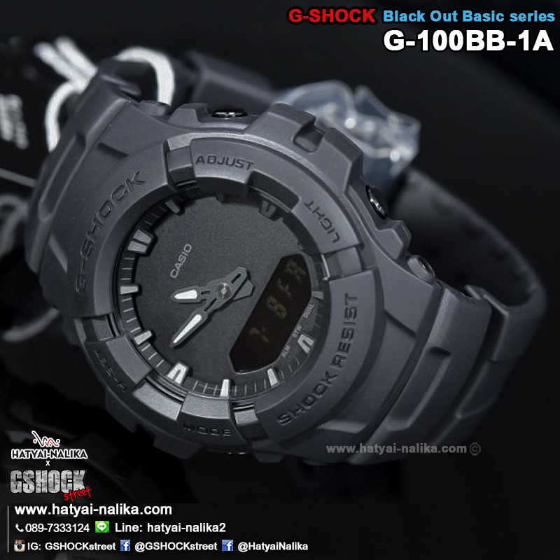 นาฬิกา Casio G-Shock Limited Black Out Basic series รุ่น G-100BB-1A ของแท้ รับประกัน1ปี