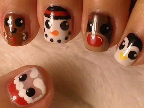 ลายเพ้นท์เล็บ วันคริสต์มาส christmas nails art