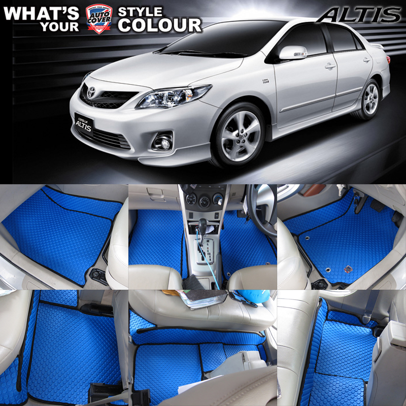 พรมปูพื้นรถยนต์ พรมกระดุม รถ TOYOTA ALTIS 2008-2013 ชุดภายในห้องโดยสาร จำนวน 12 ชิ้น
