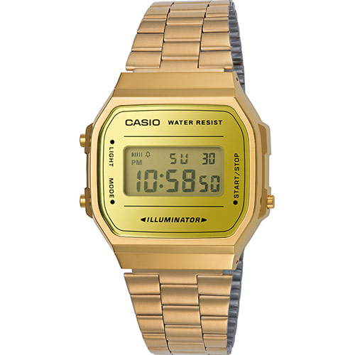 นาฬิกา คาสิโอ Casio STANDARD DIGITAL Vintage รุ่น A168WEGM-9 (สี Gold) ของแท้ รับประกัน 1 ปี