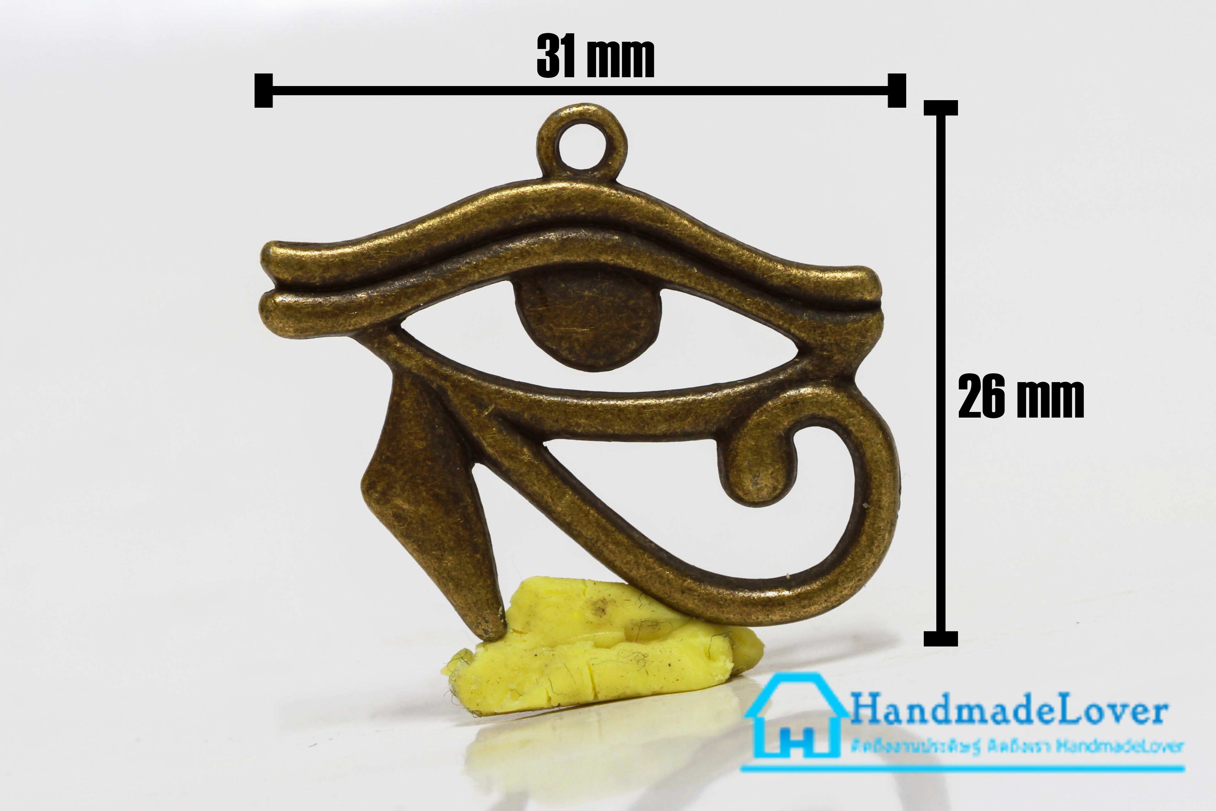 จี้โลหะ วินเทจ สีทองรมดำ รูปดวงตาของฮอรัส (Eye of Horus)