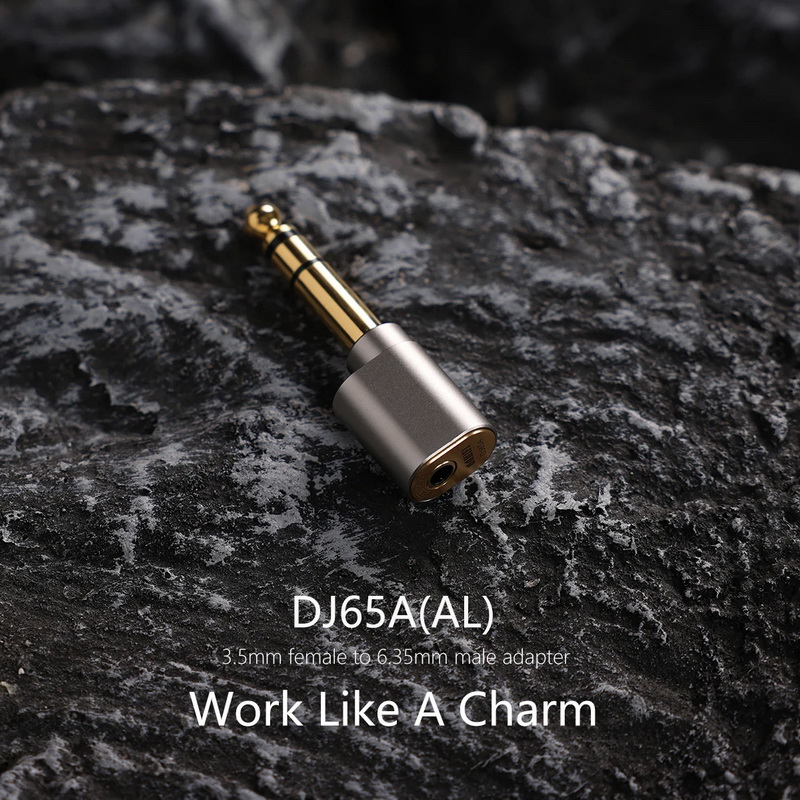 DD DJ65A AL อะแดปเตอร์แปลง 6.35 Male เป็นมาตรฐาน 3.5 Female สำหรับเครื่องเสียง