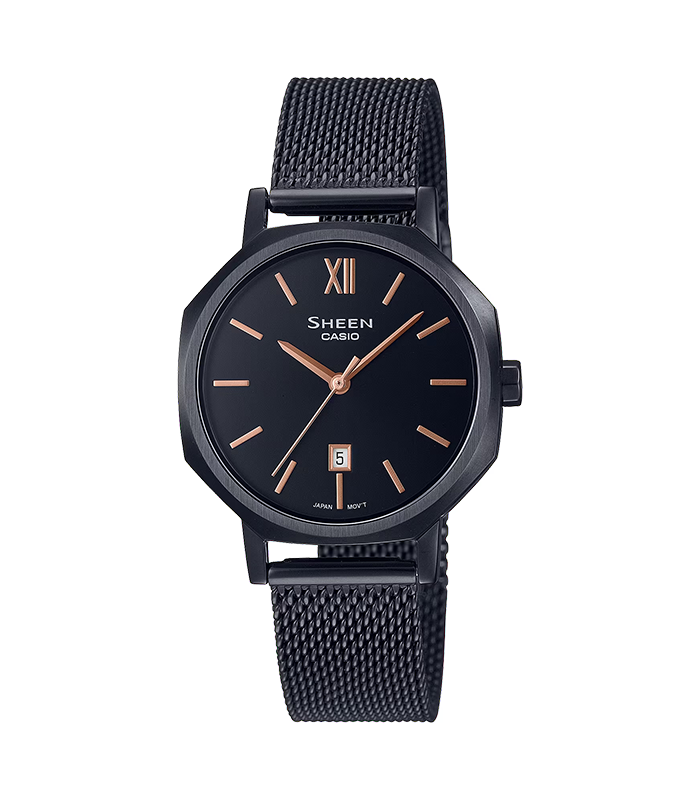 นาฬิกา คาสิโอ Casio SHEEN SAPPHIRE CRYSTAL คริสตัลแซฟไฟร์ SHE-4554 series รุ่น SHE-4554BM-1A ของแท้ รับประกัน1ปี