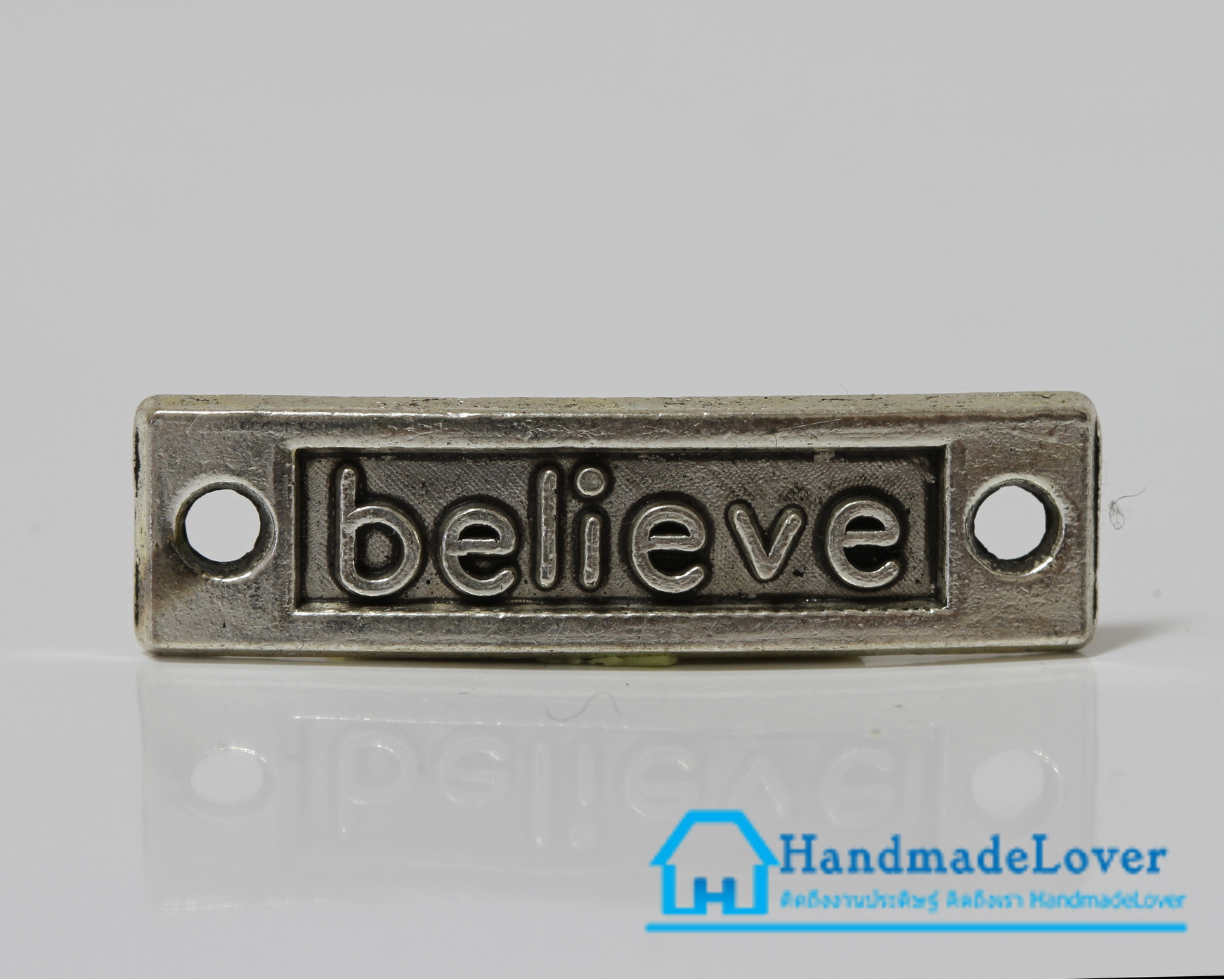 จี้,ตัวห้อยซิป สีนิเกิล ป้าย Believe