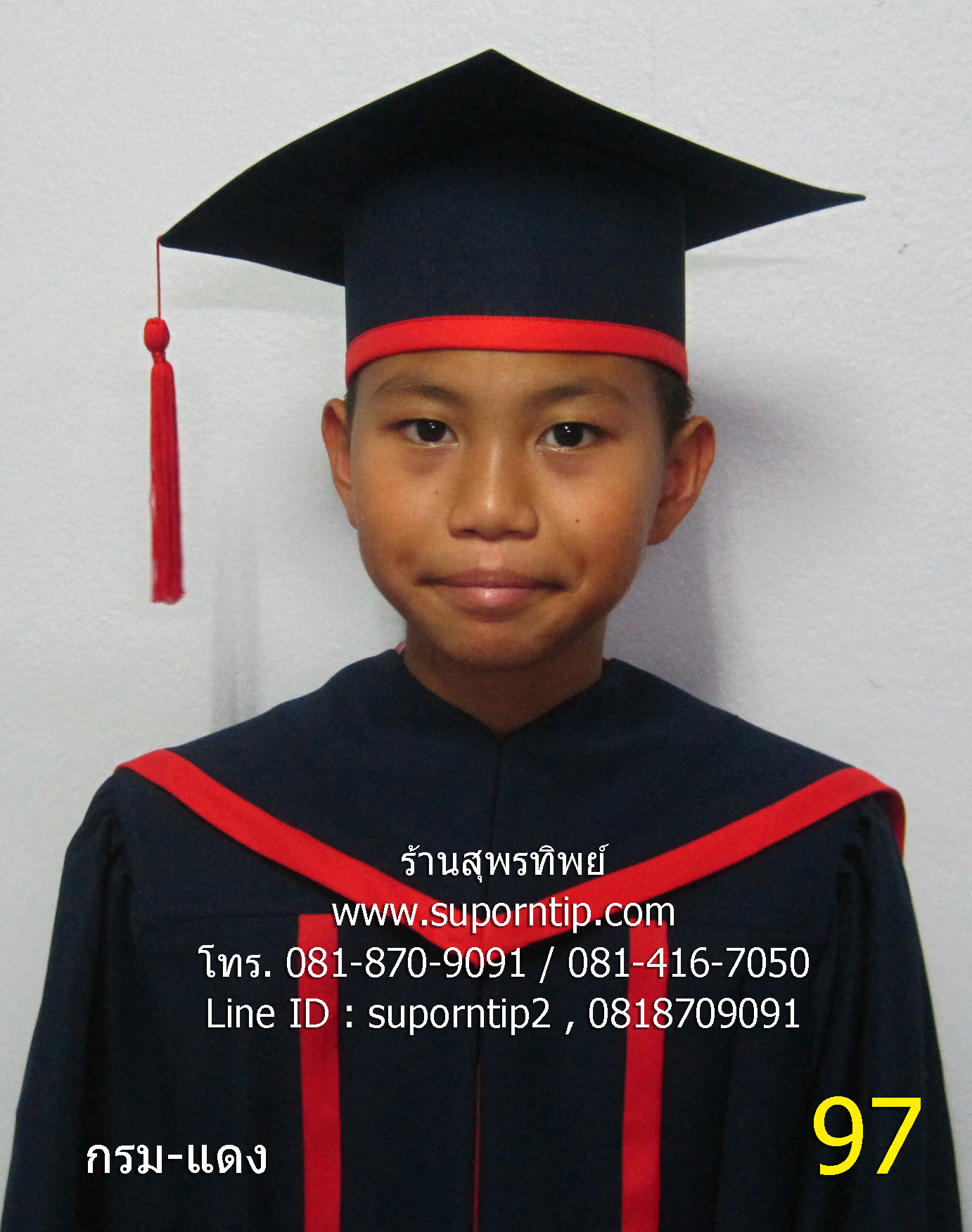 จำหน่ายชุดบัณฑิตน้อย กรม-แดง(ม.3),ครุยอนุบาล-ประถม-มัธยม,ชุดรับปริญญาเด็ก