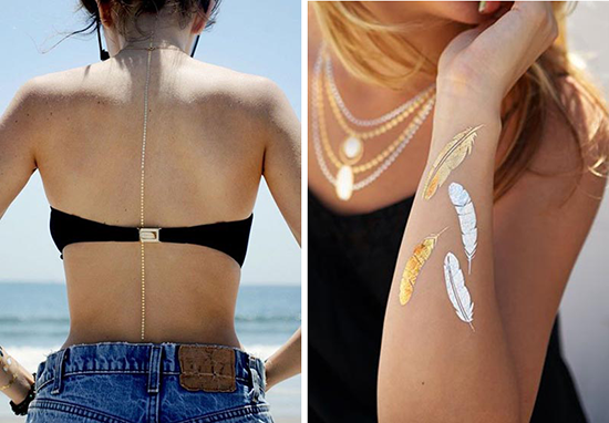 Flash Tattoo , Gold foil metallic tattoos  สติ๊กเกอร์แทททู สีเงิน สีทอง สีทองแดง สีเมทัลลิค